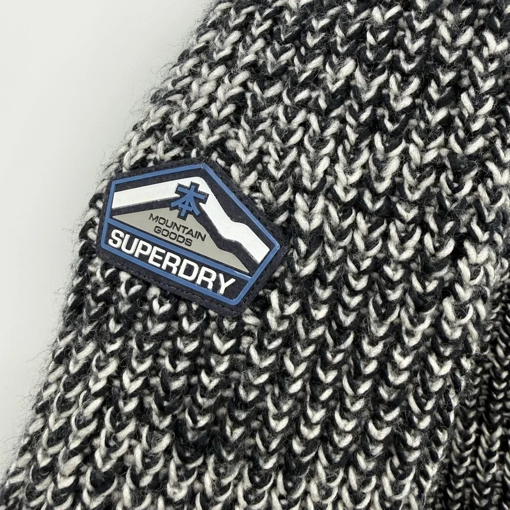 Men's Superdry fleece lined wool blend cardigan heavyweight size xxl